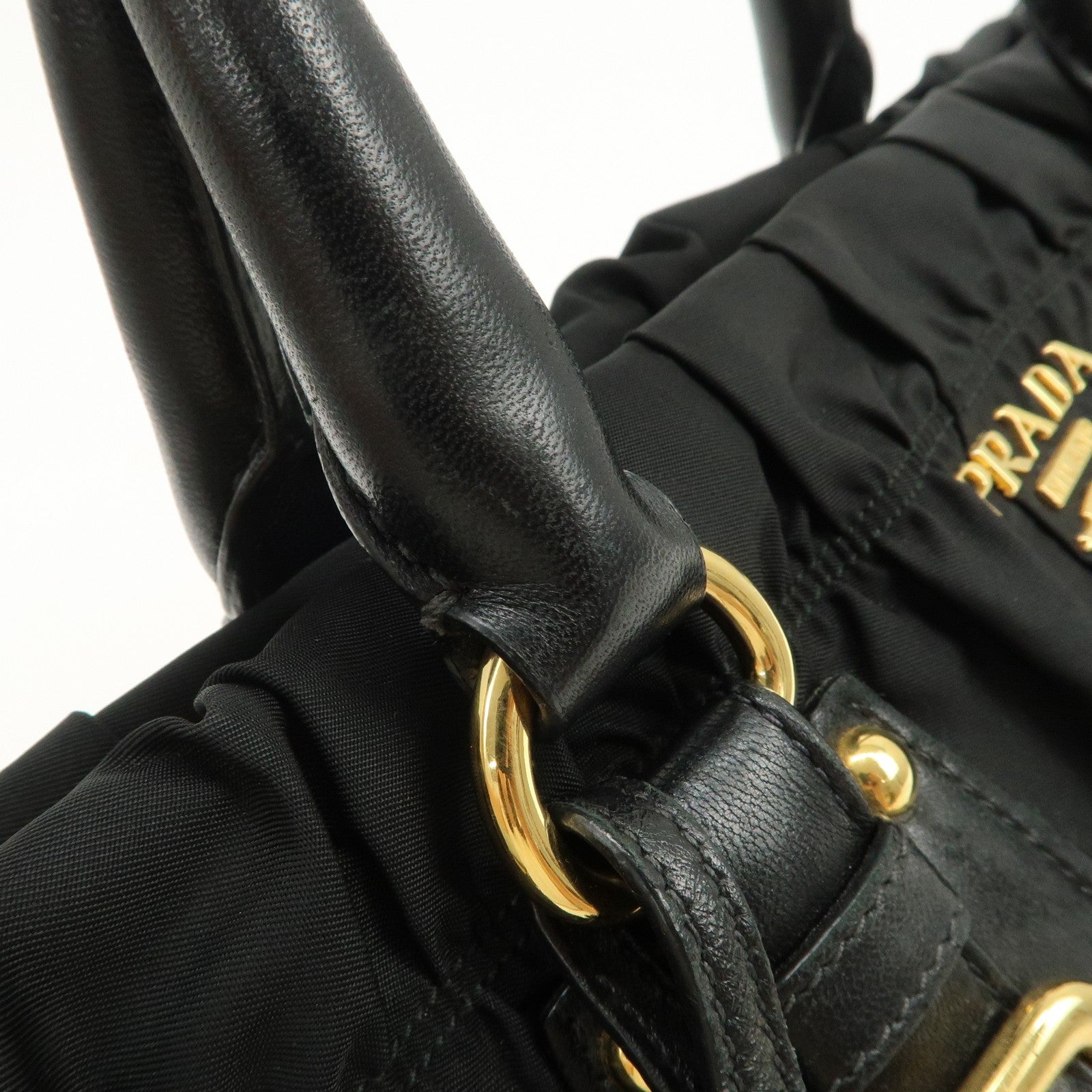 Prada Hand& Shoulder Bag - Black, Nylon Leather