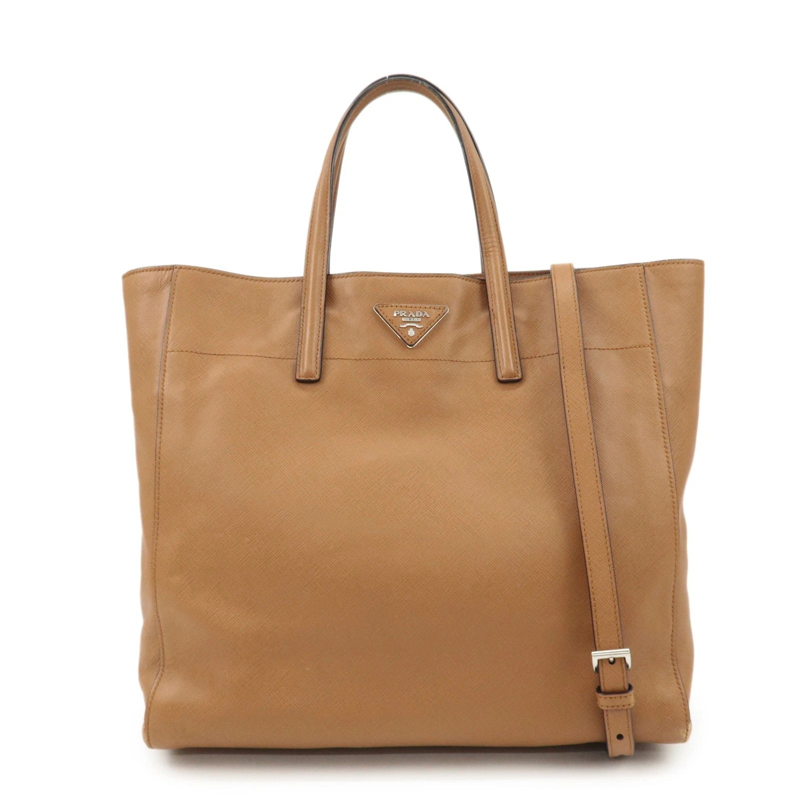 PRADA 2 way bag - Brown, Leather