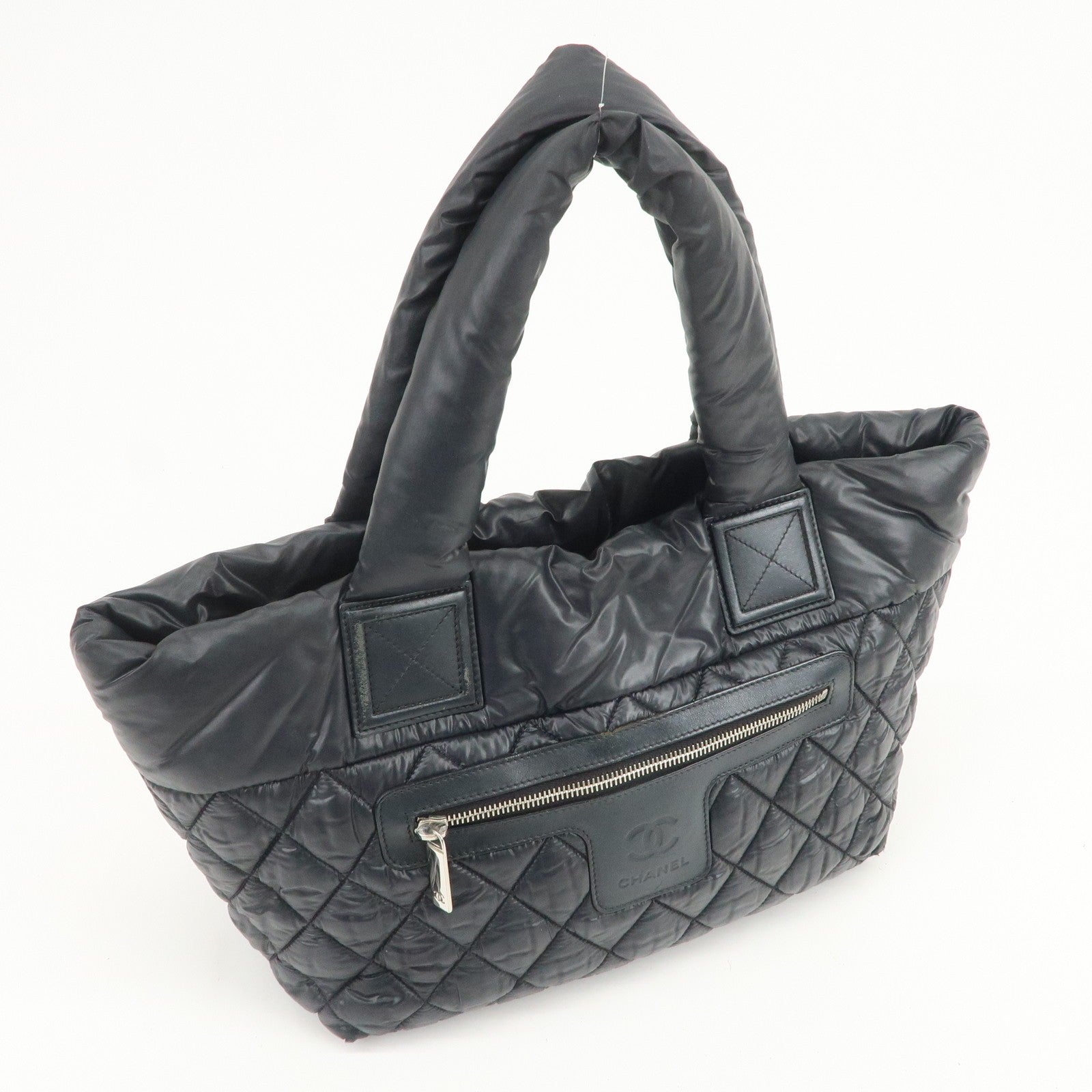 Chanel Coco Cocoon PM Tote Bag - Black, Nylon Leather