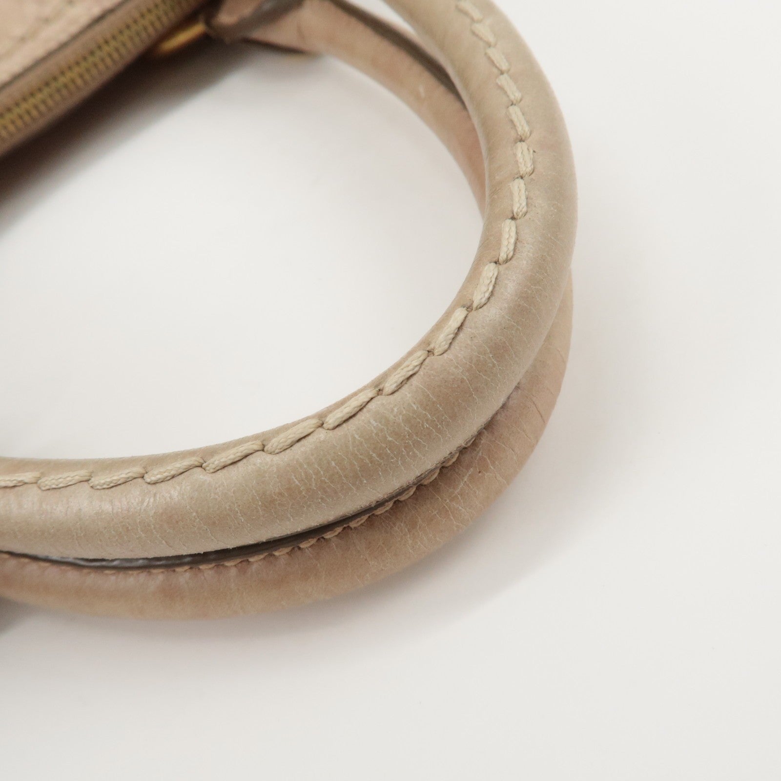 Prada Leather 2way Bag - Beige, Leather