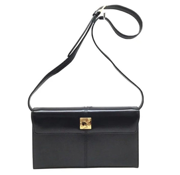 Saint Laurent Yves Shoulder Bag - Black, Leather 