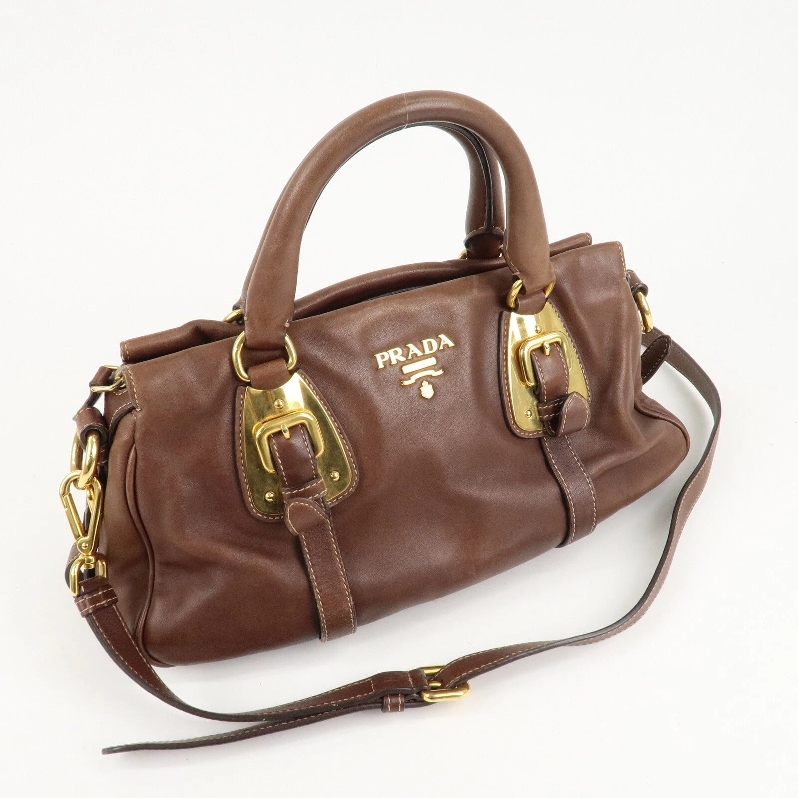 PRADA 2way bag - Brown, Leather