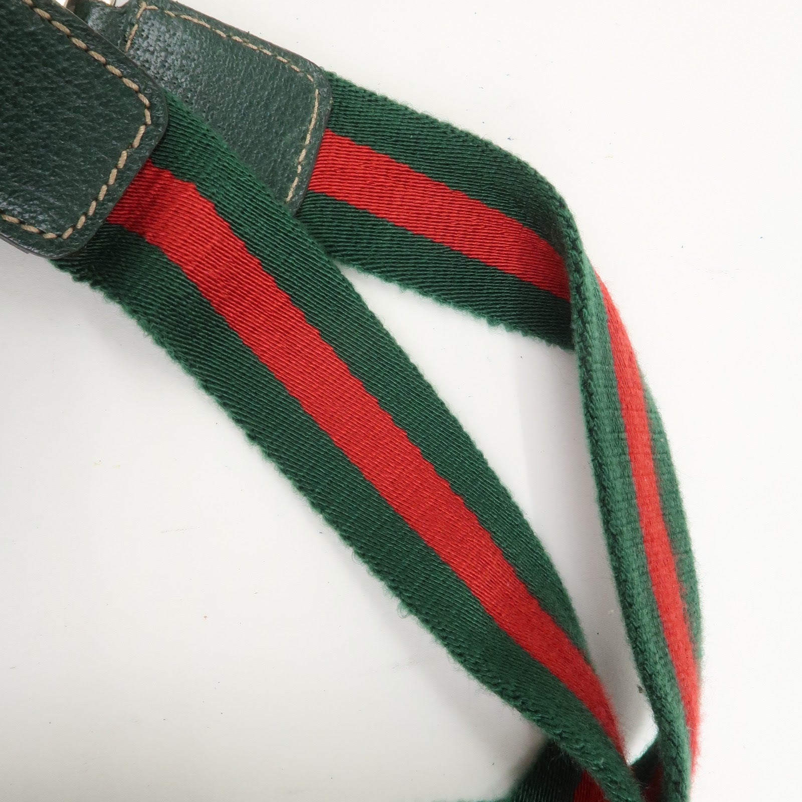 Gucci Tote Hand Bag - Brown and Green, GG Canvas and Leather 