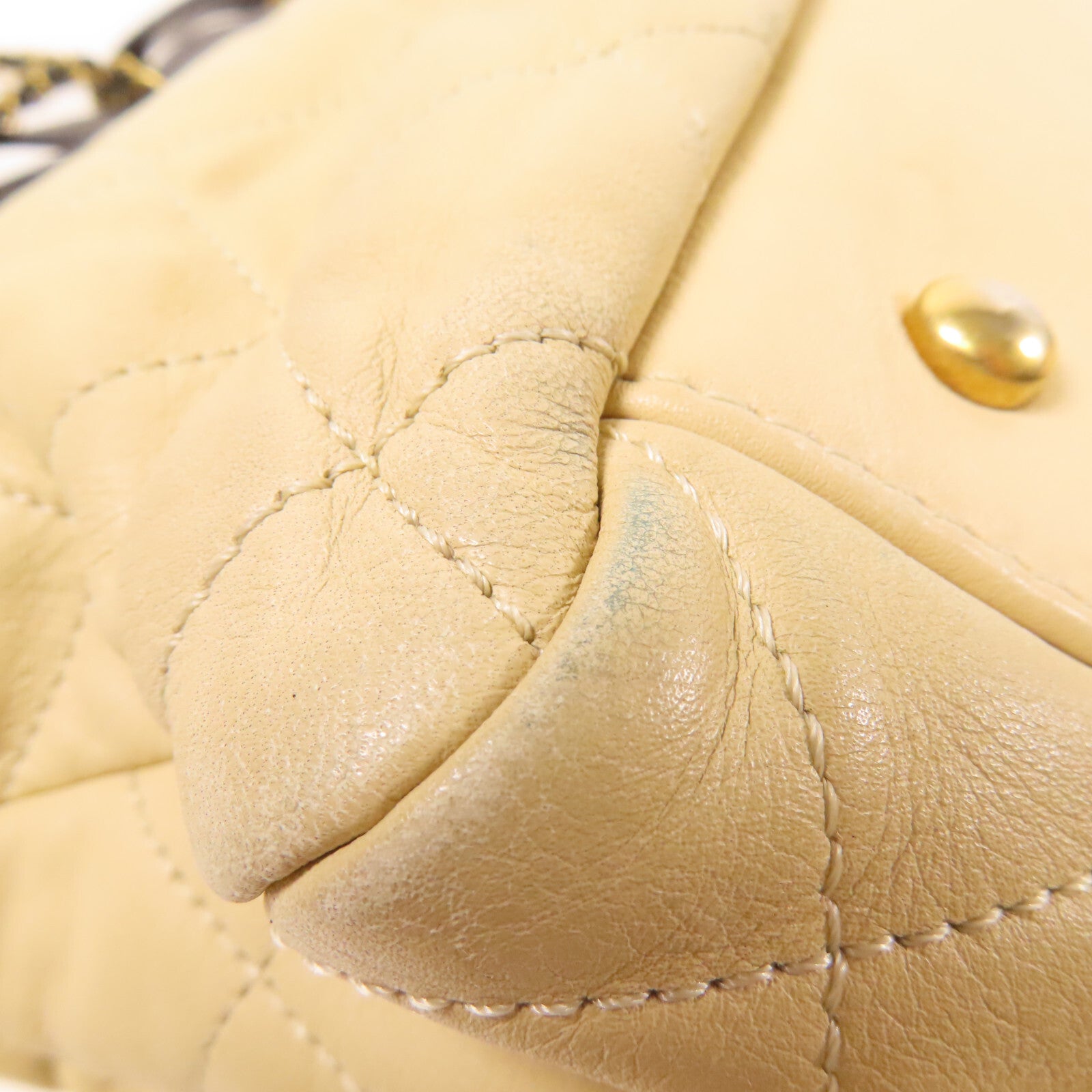 CHANEL CC GHW 2 Way Shoulder Bag - Beige, Leather