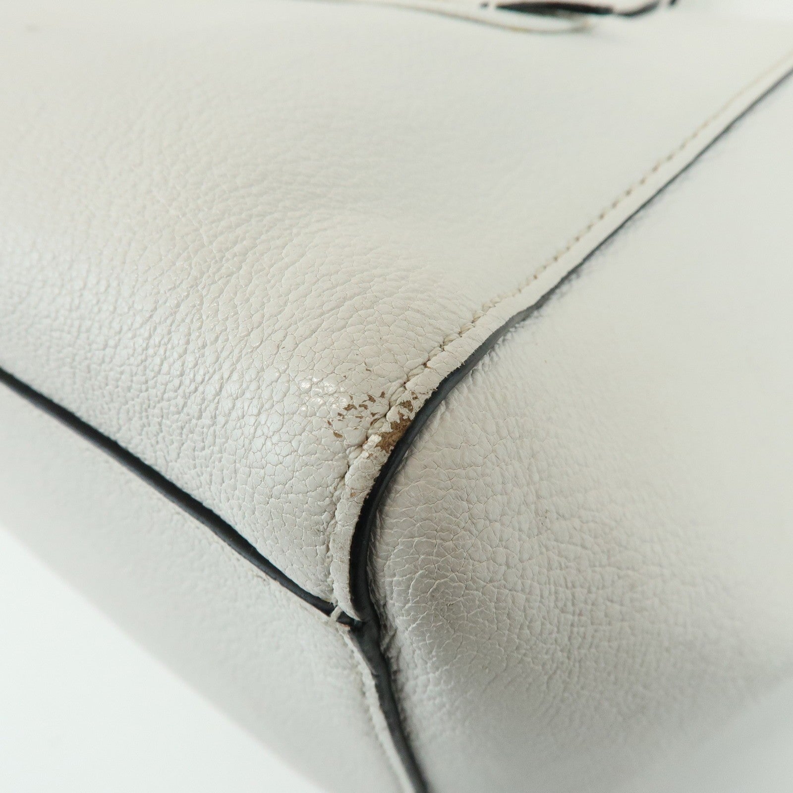 Miu Miu Madras 2Way Hand Bag - White, Leather