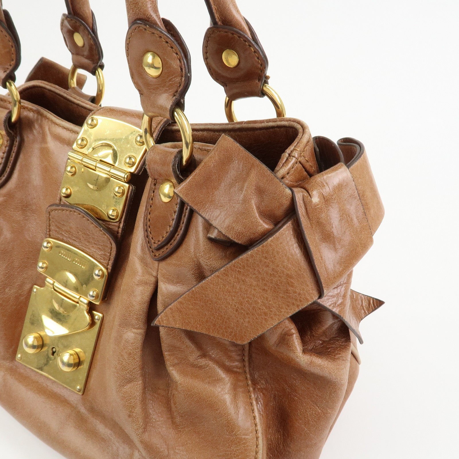 Miu Miu Hand Bag - Brown, Leather