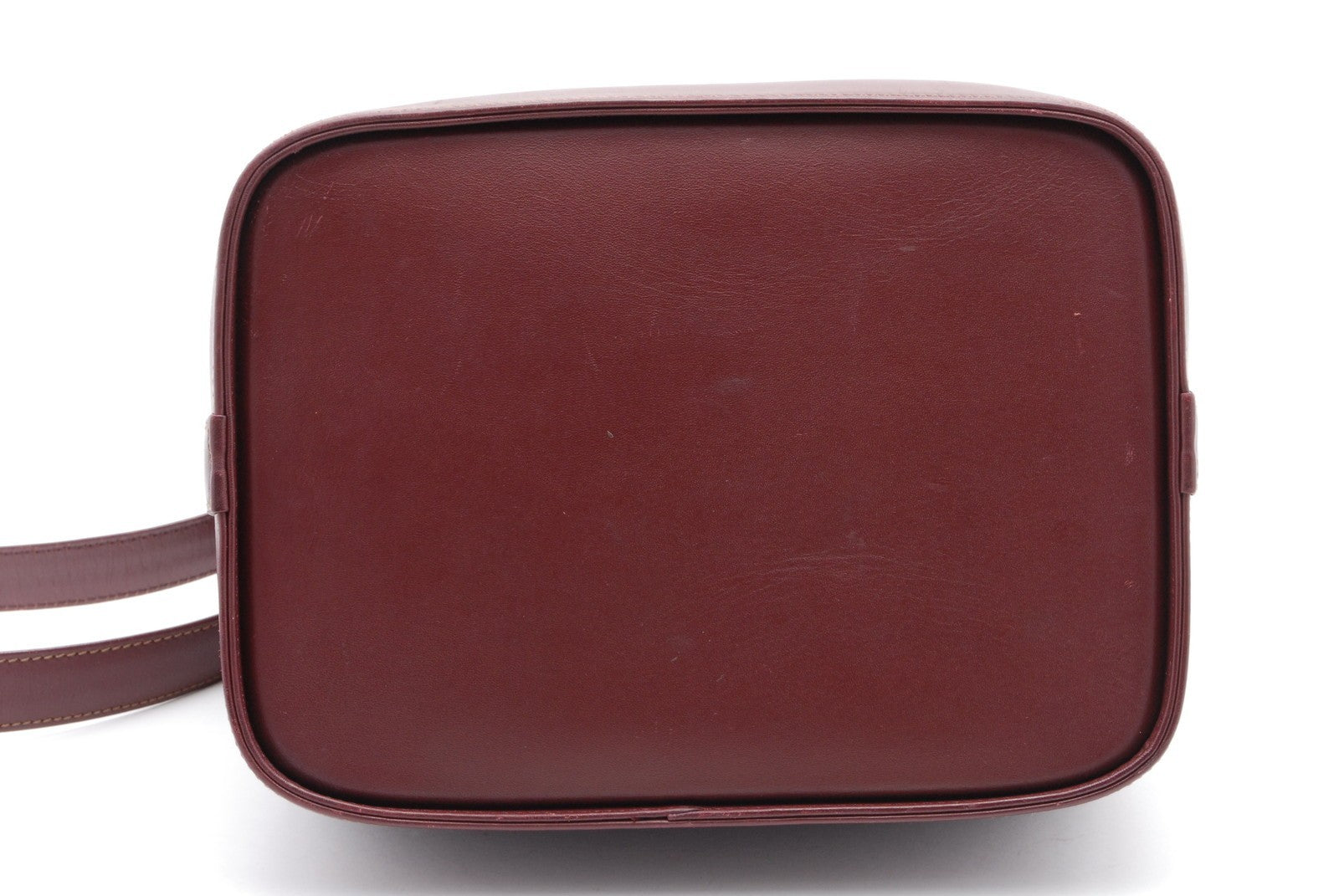 Cartier Must Line Drawstring Leather Shoulder Bag - Burgundy, Leather