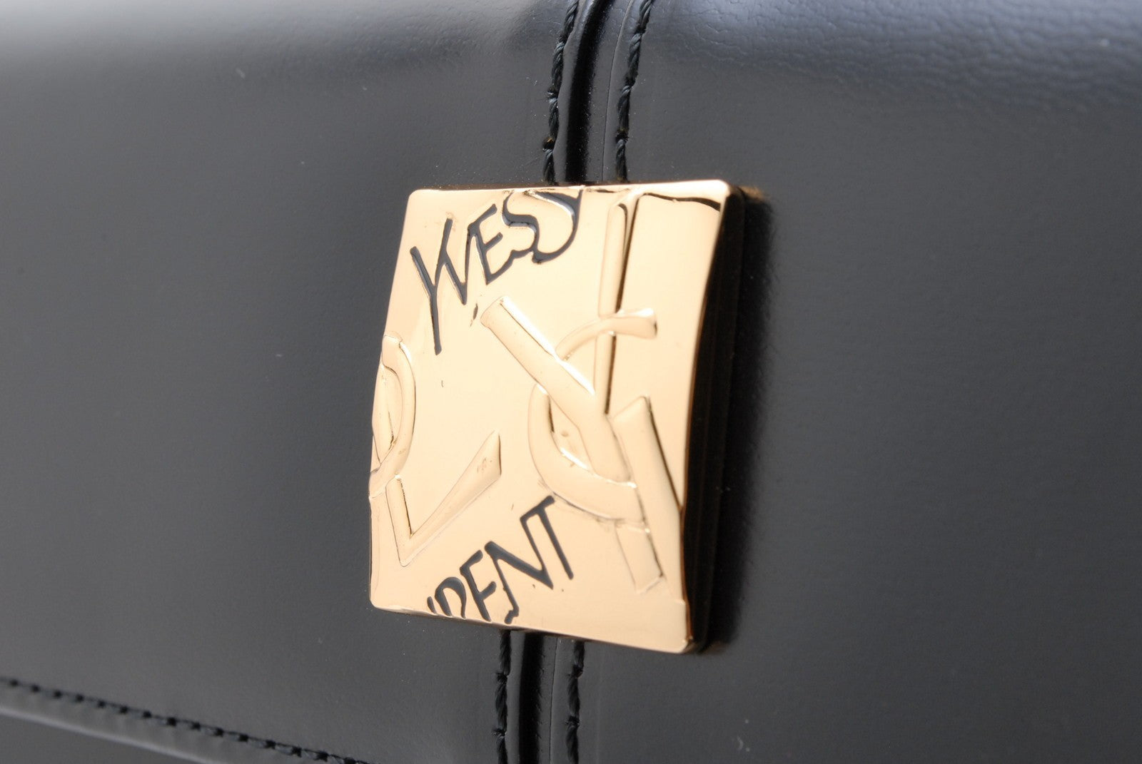 Saint Laurent Logo Shoulder Bag - Black, Leather