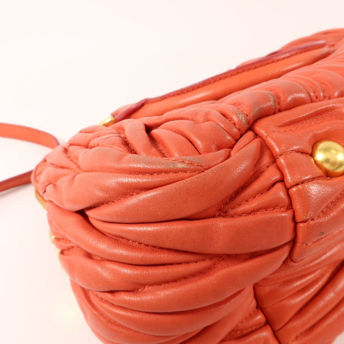 Miu Miu GHW 2 Way Shoulder Bag - Red, Lambskin Leather