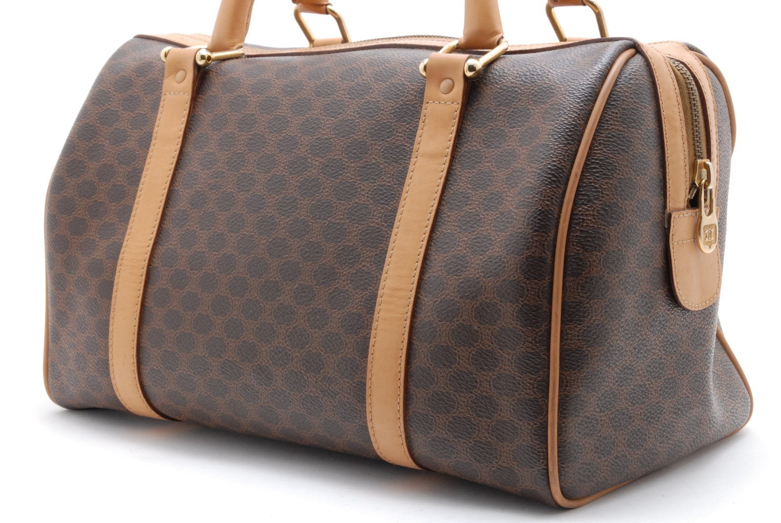 Celine Macadam Boston Bag - Brown, PVC Leather