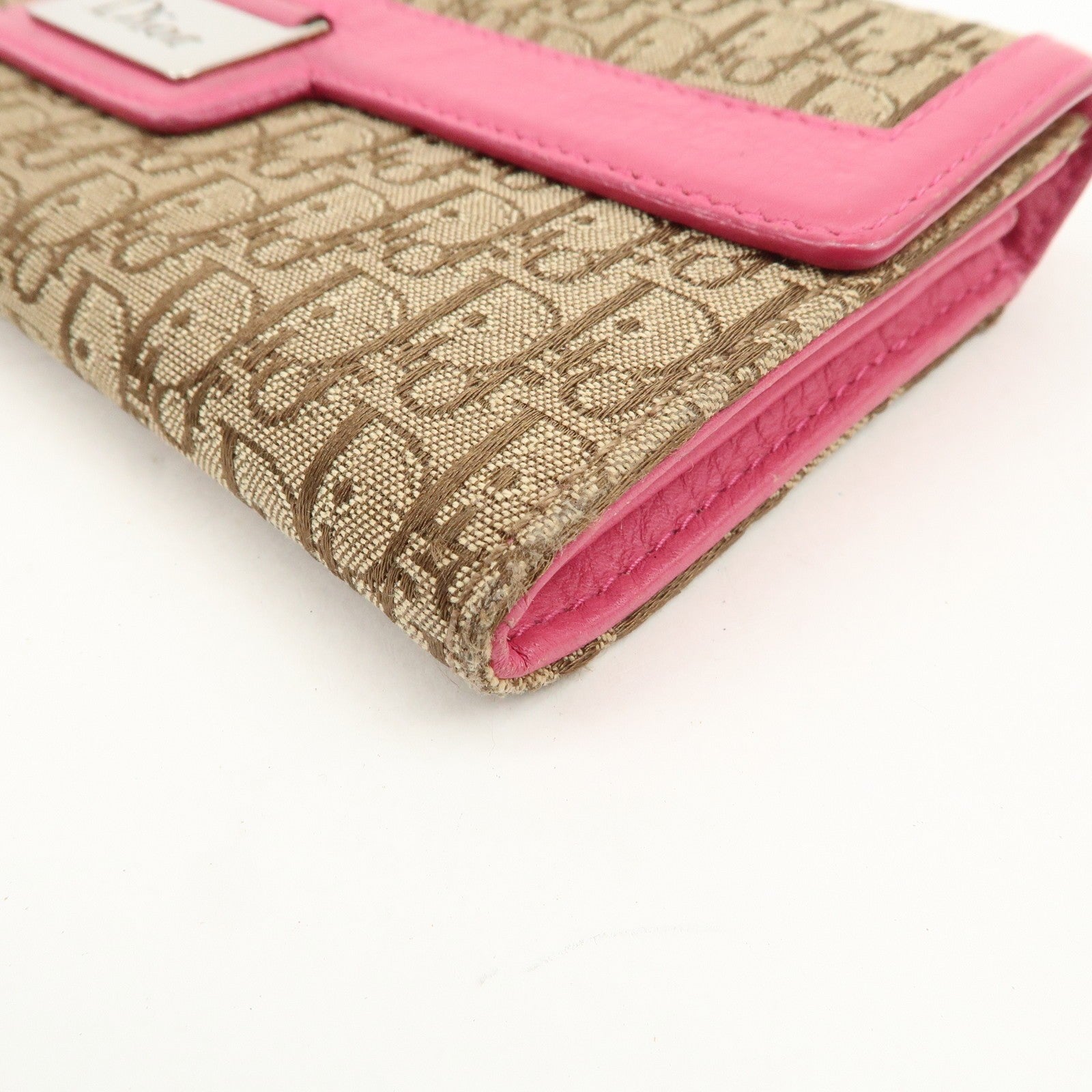 Christian Dior Trotter Wallet - Pink, Canvas Leather