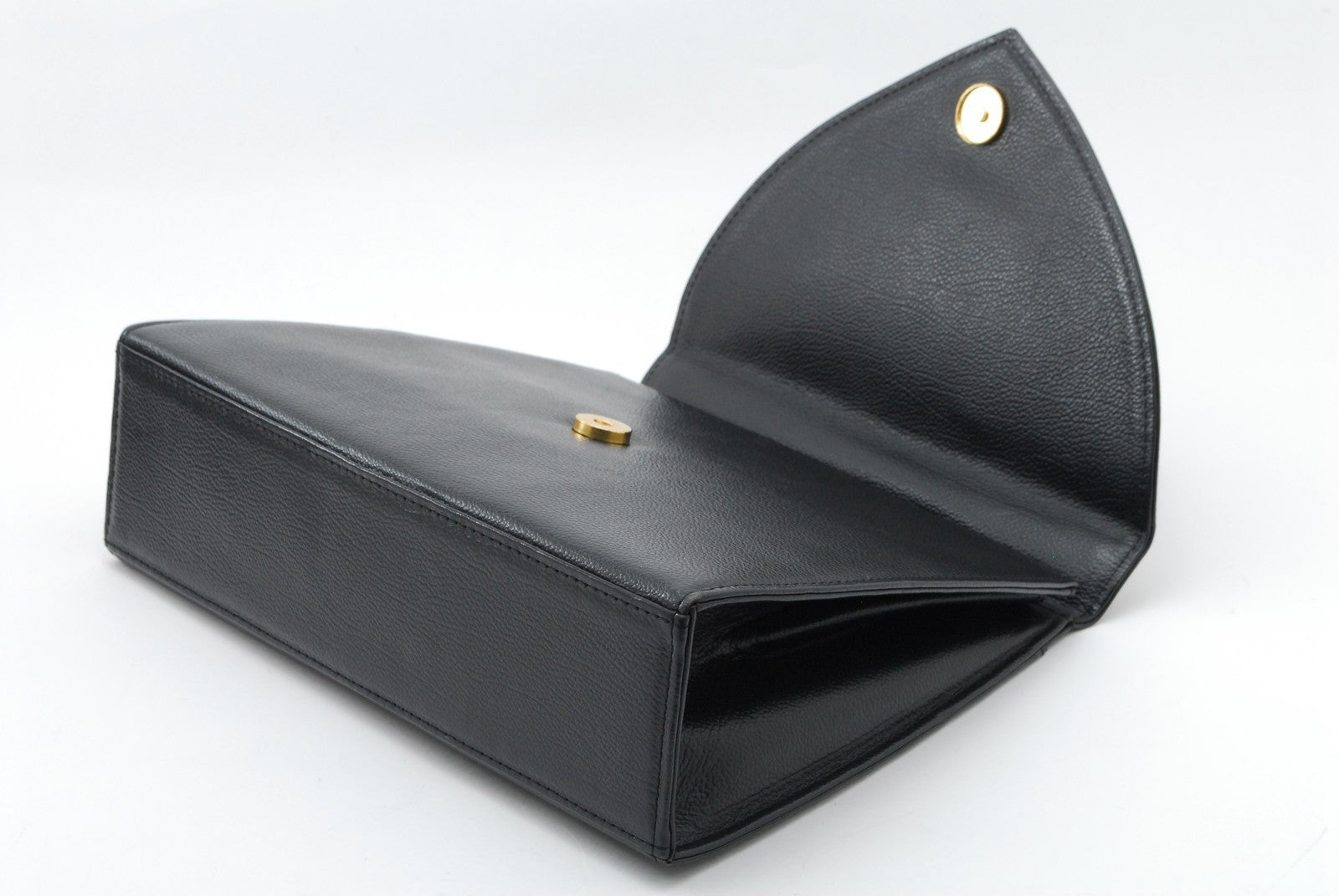 Saint Laurent Vintage Top Handle Handbag - Black, Leather