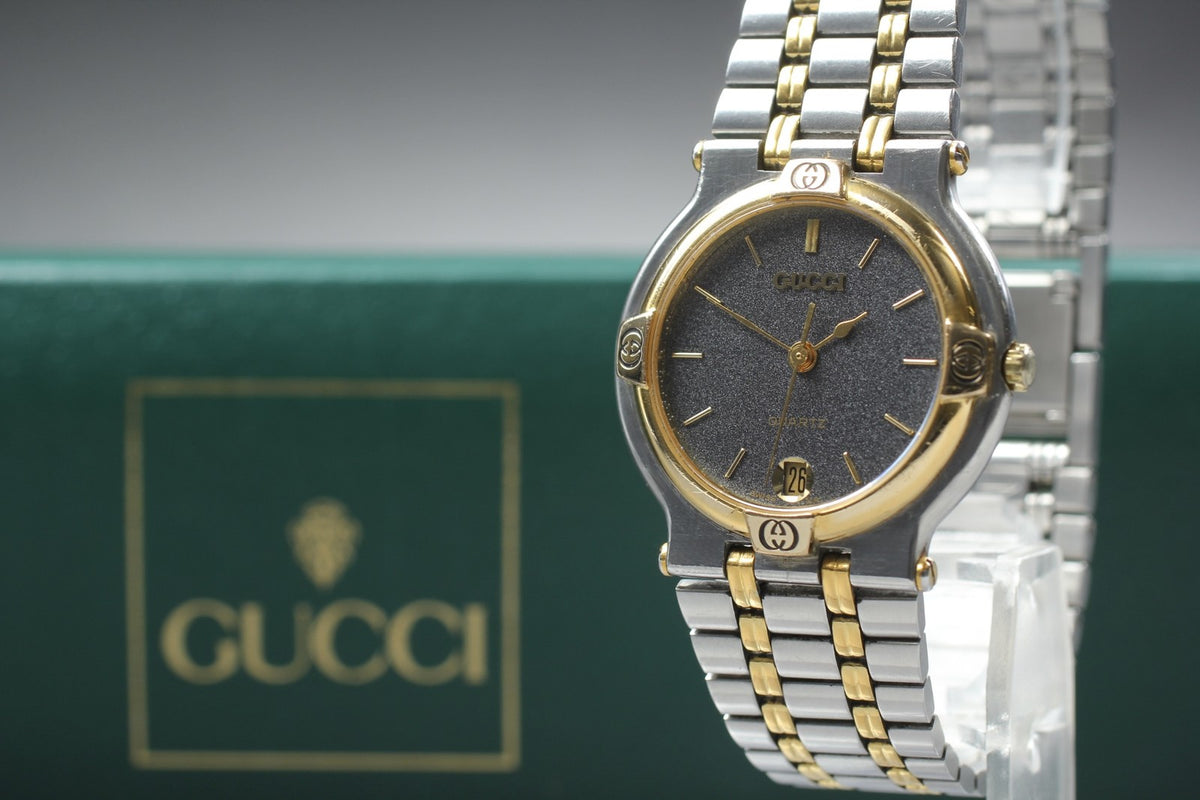 Gucci 9000M Wristwatch - Black, Stainless Steel