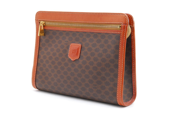 Celine Macadam Clutch Bag - Brown, Leather PVC