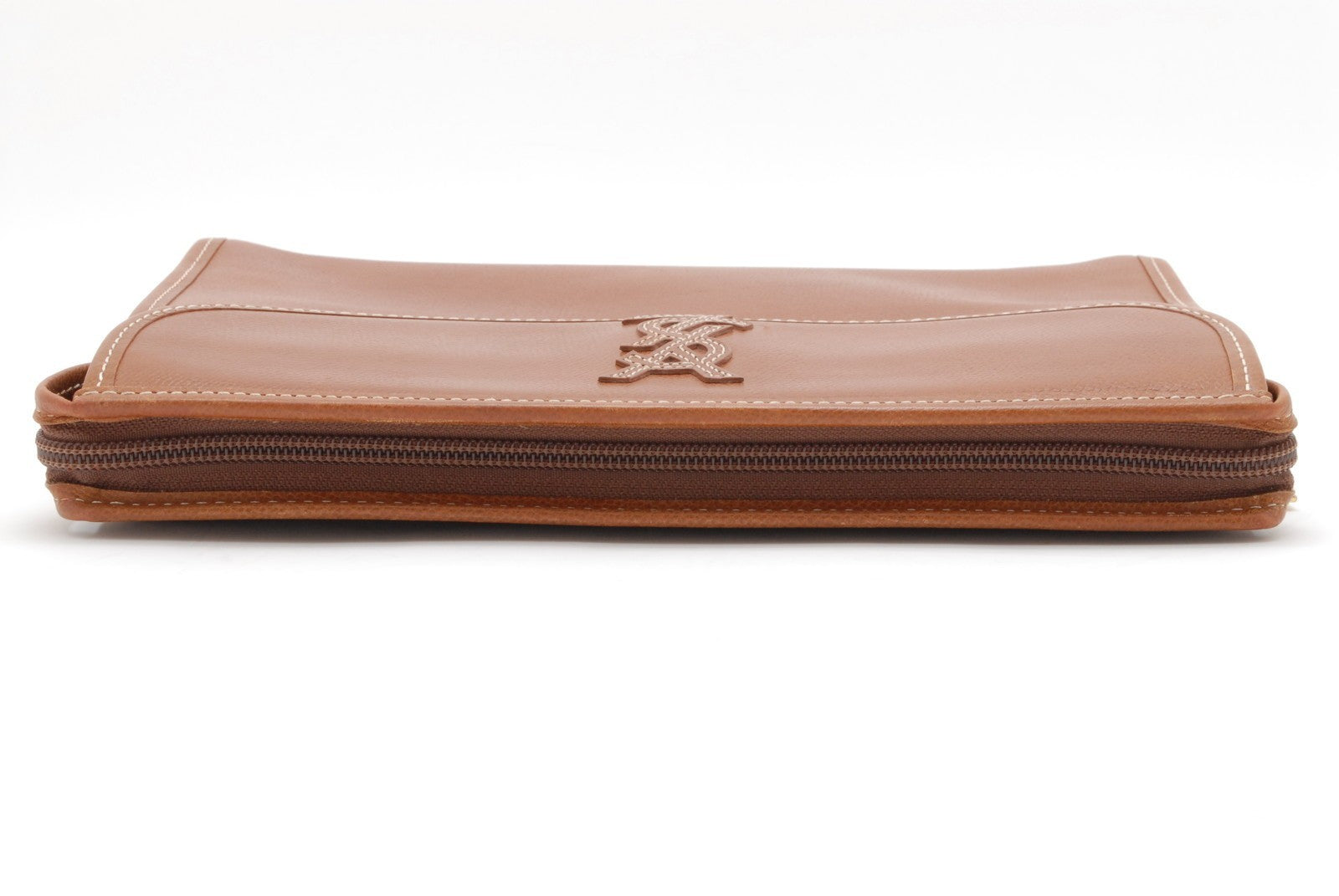 Saint Laurent Yves Vintage Stitch Crutch Bag - Brown, Leather