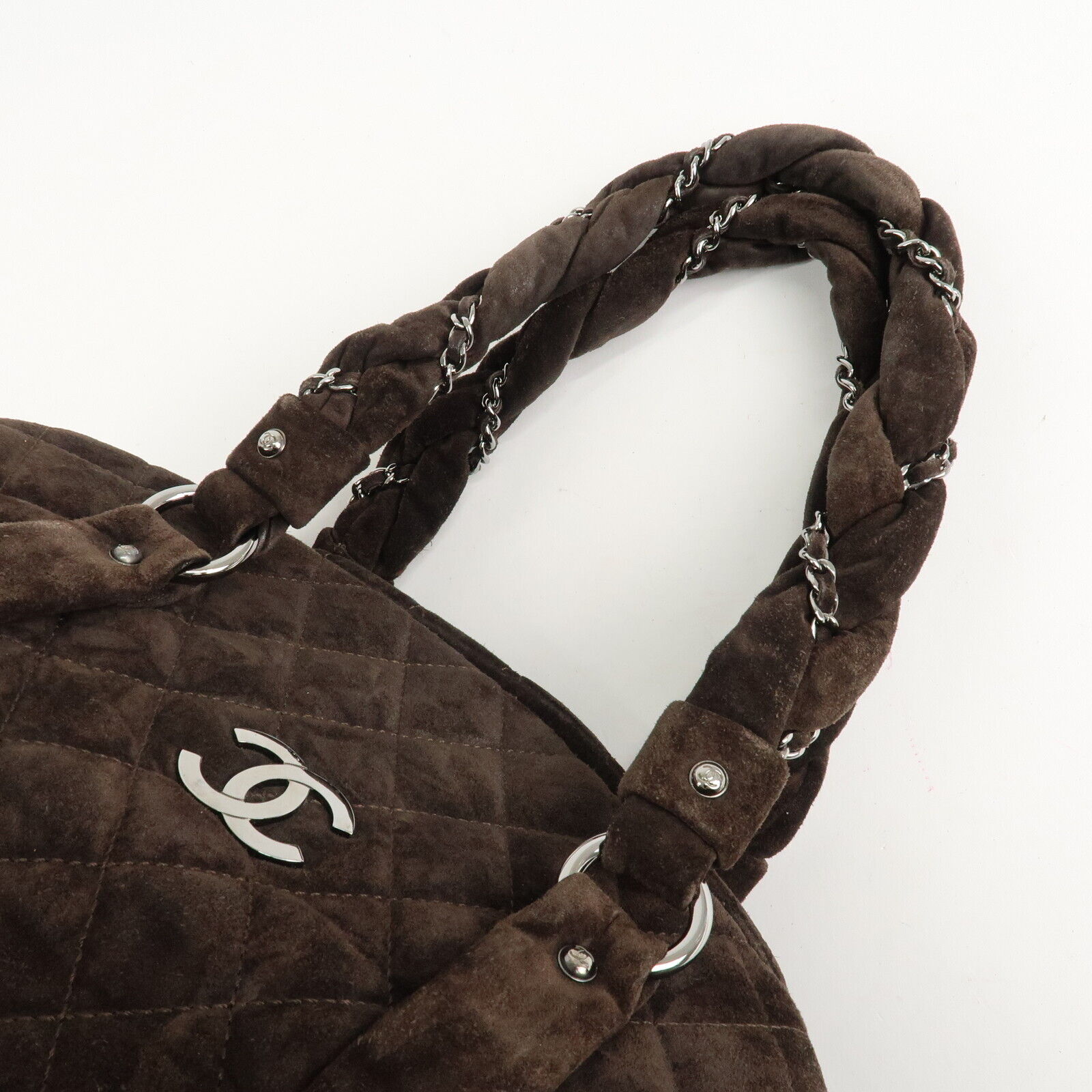 Chanel Matelasse Suede Boston Bag - Brown, Suede