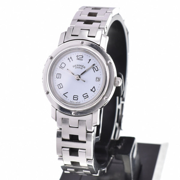 Hermès Clipper Date CL4.210 Watch - White, Stainless Steel