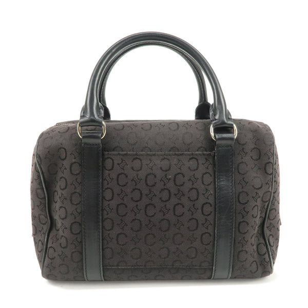 Celine C Macadam Boston Hand Bag - Black, Canvas, Leather