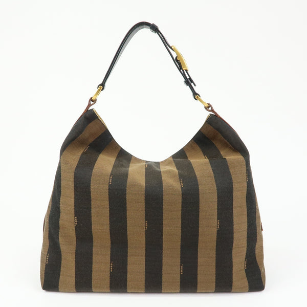 Fendi 8BR653 Shoulder Bag - Brown, Black, Canvas, Leather
