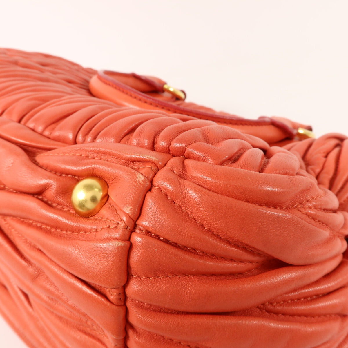 Miu Miu GHW 2 Way Shoulder Bag - Red, Lambskin Leather