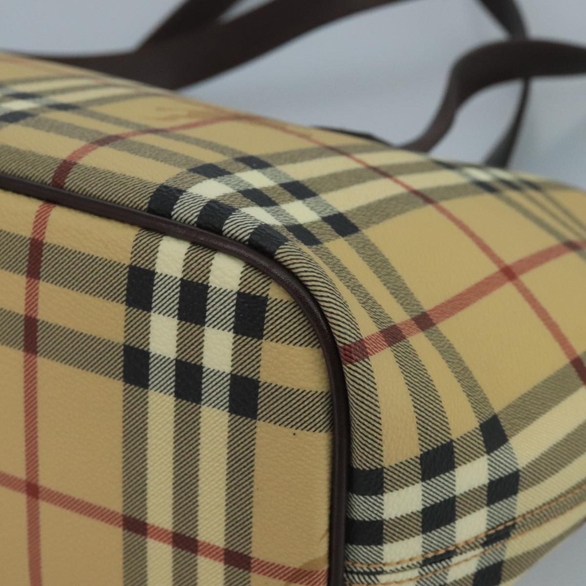 Burberry Nova Check Tote Bag - Beige, PVC Leather