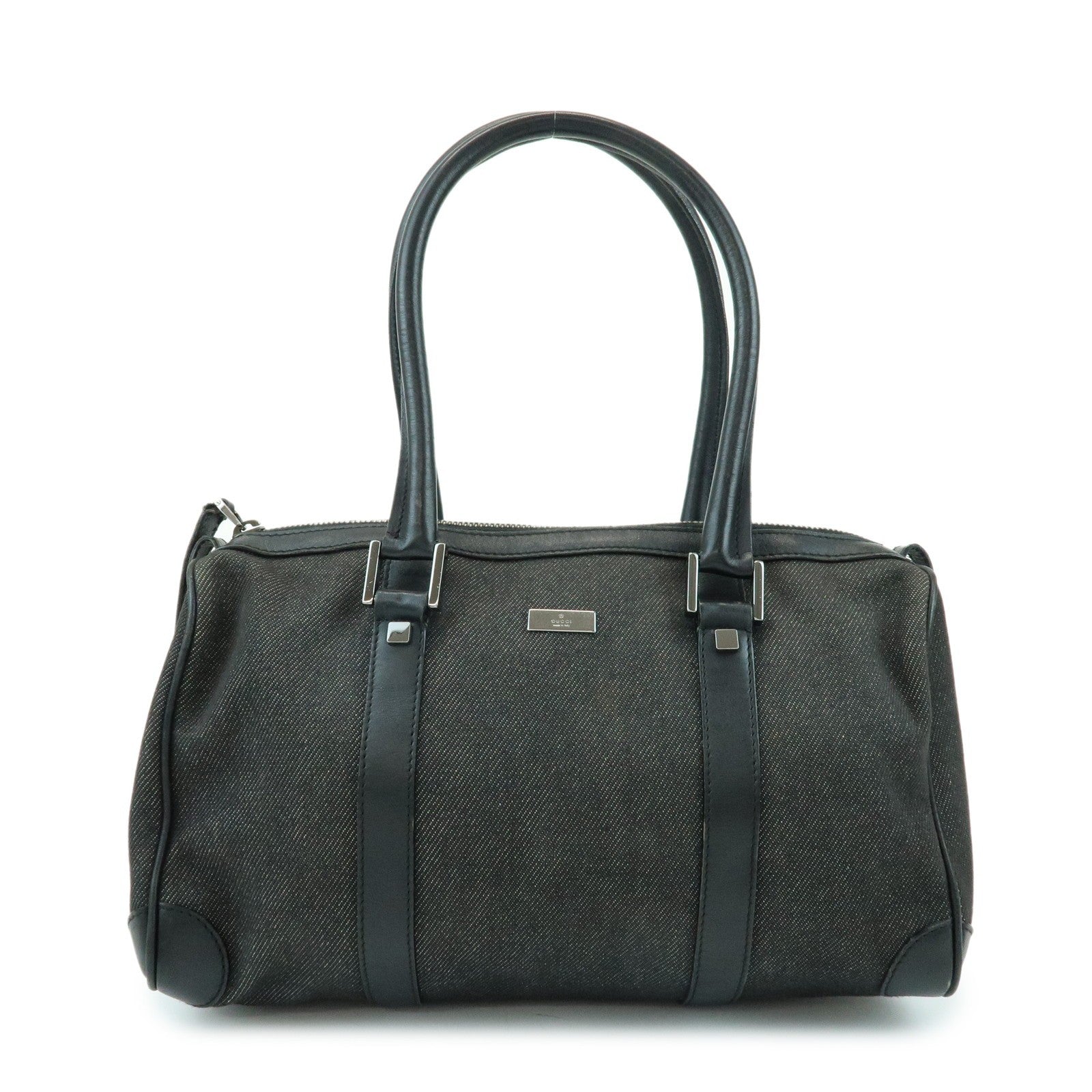 Gucci Boston Bag - Black, Dark Grey, Canvas