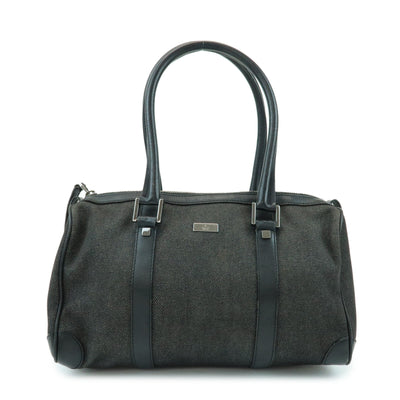 Gucci Boston Bag - Black, Dark Grey, Canvas