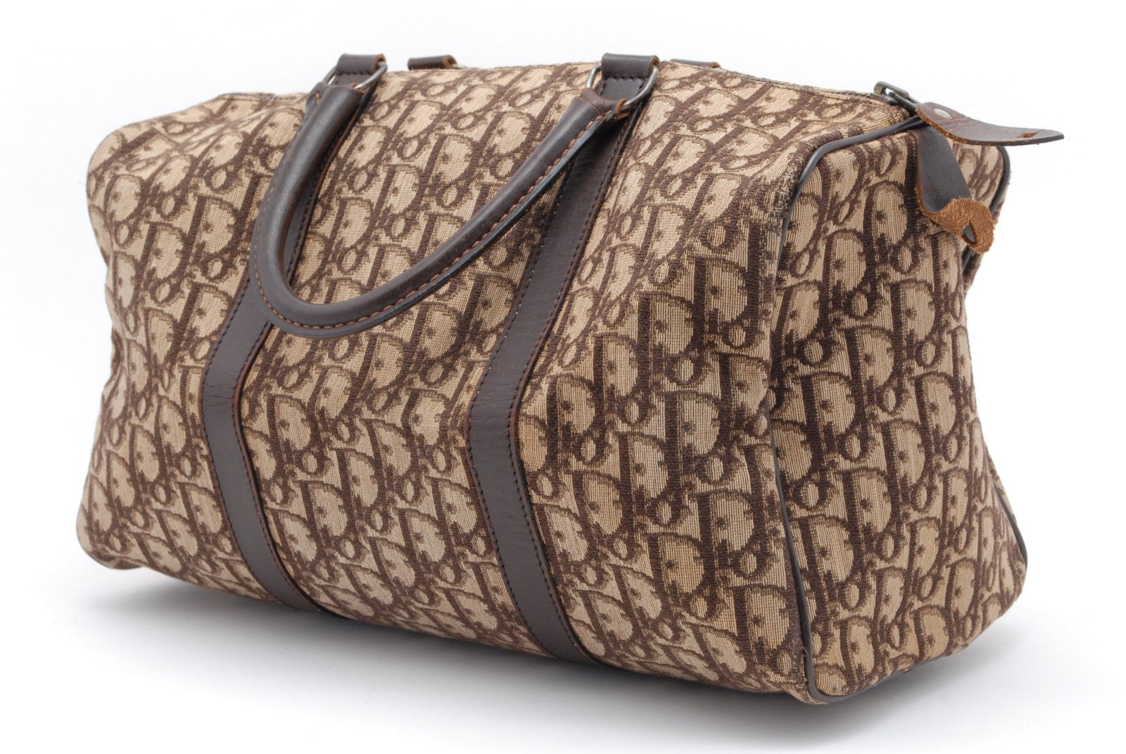 Christian Dior Trotter Boston Bag - Brown, Canvas Leather