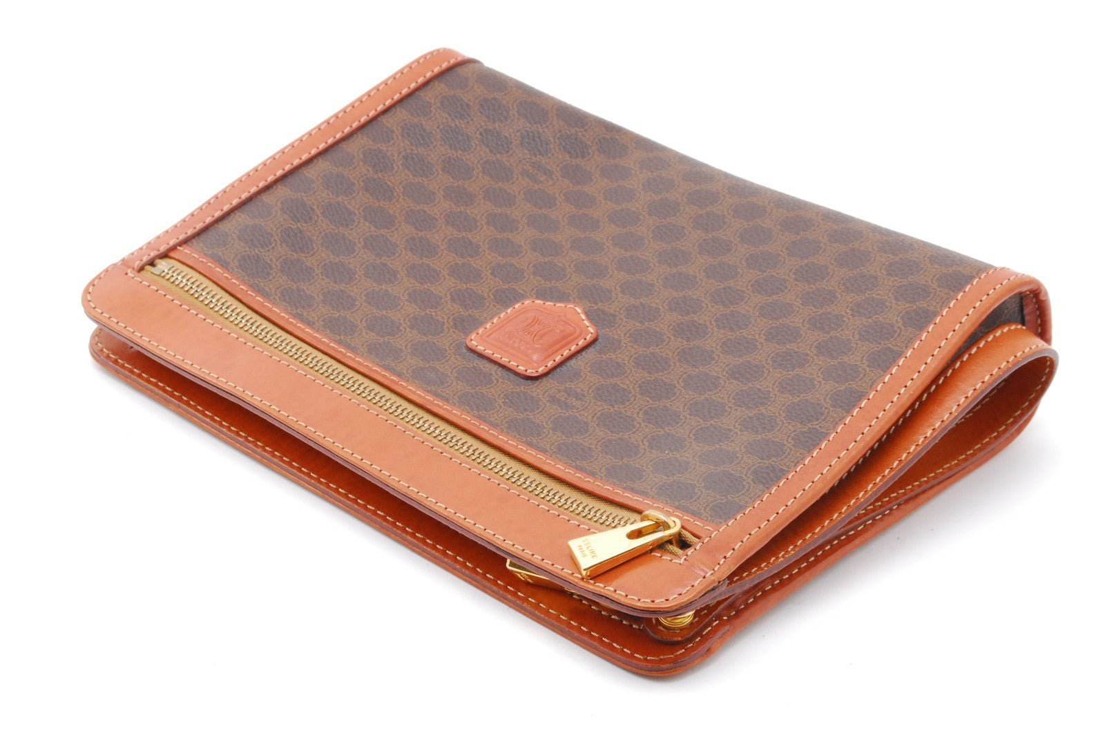 Celine Macadam Clutch Bag - Brown, Leather PVC