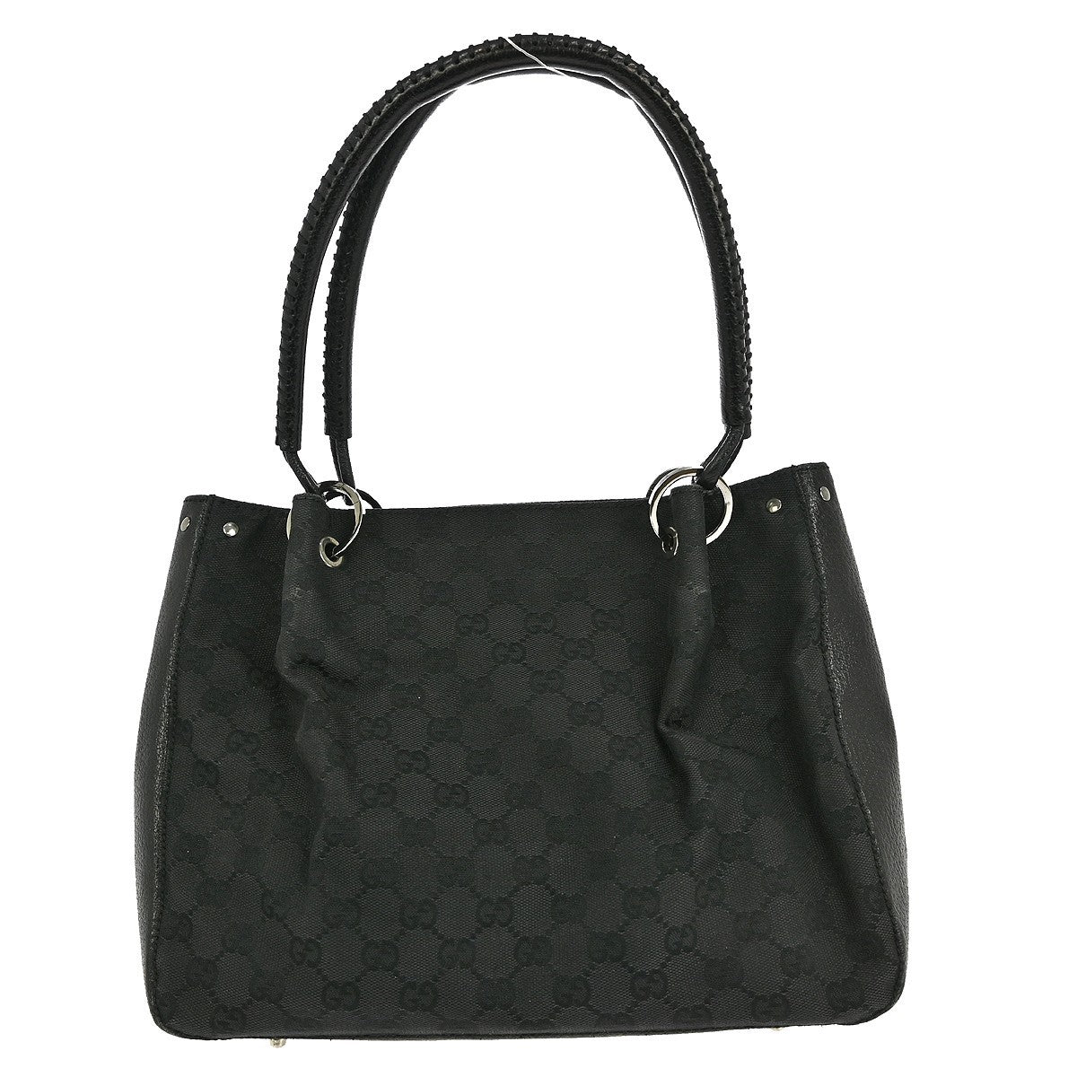 Gucci GG Handbag - Black, Canvas, Leather
