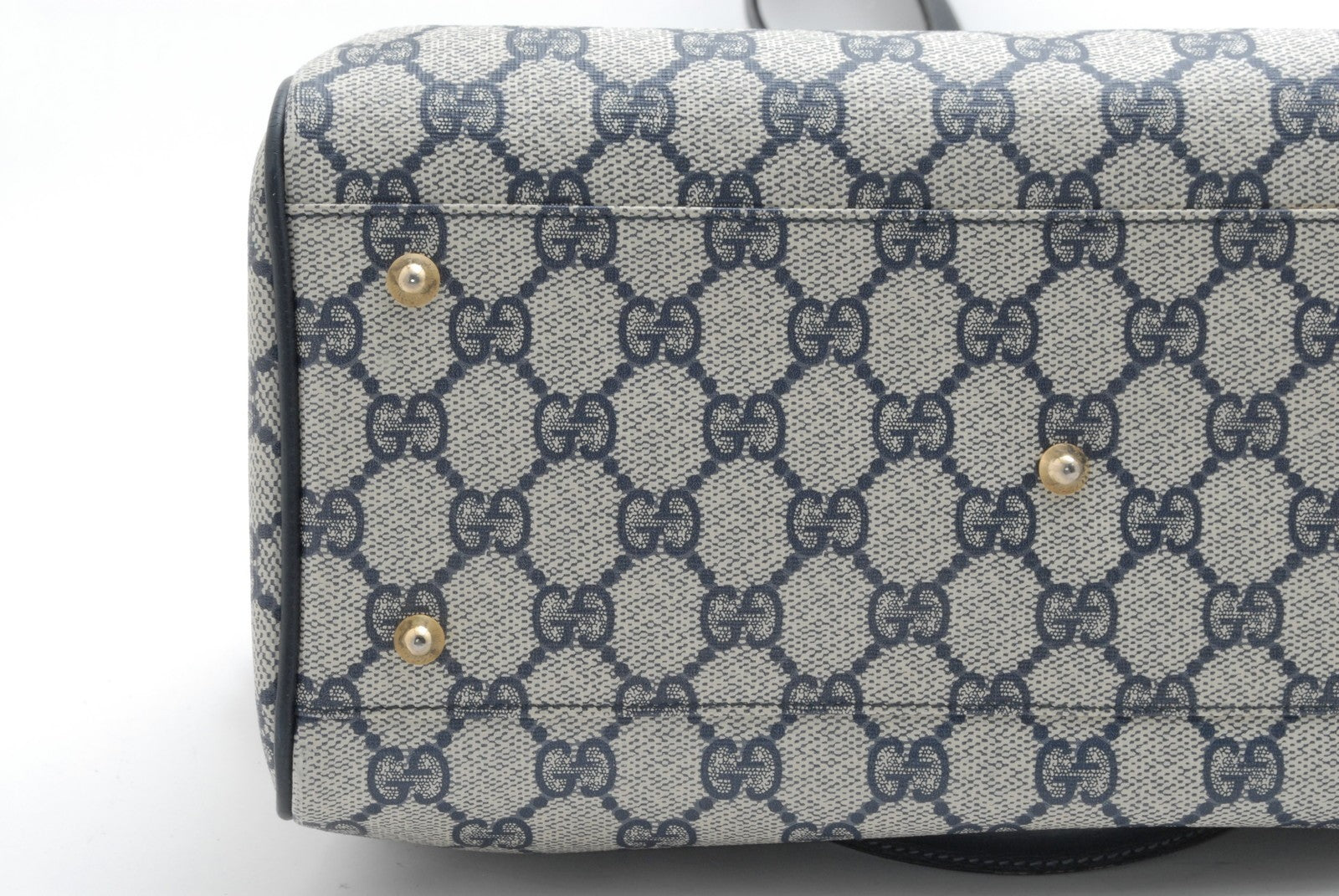 Gucci GG Supreme Boston Bag - Navy, PVC Leather
