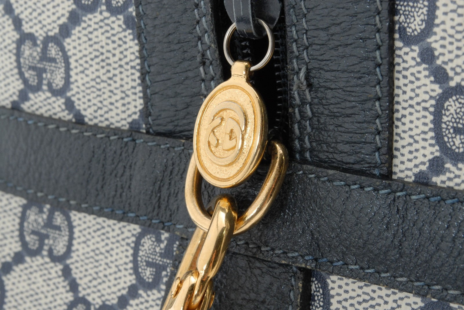 Gucci GG Supreme Boston Bag - Navy, PVC Leather