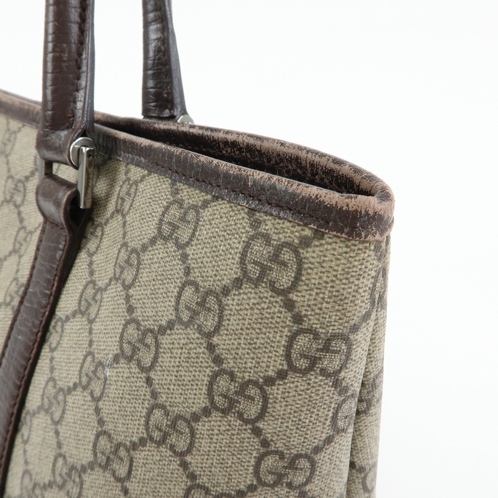 Gucci Supreme Tote Bag - Beige, GG Supreme Leather