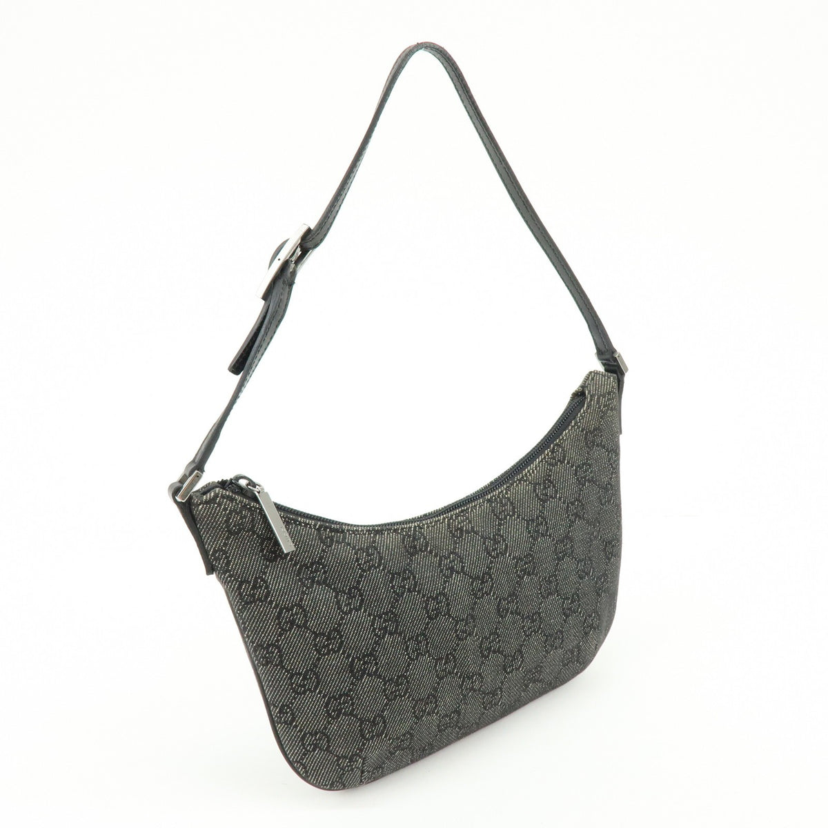 Gucci Shoulder Bag - Black, Leather and GG Denim