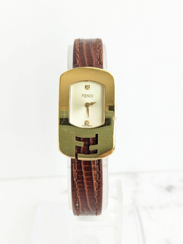 Fendi 2P Diamond Chameleon Watch - Silver, Metal
