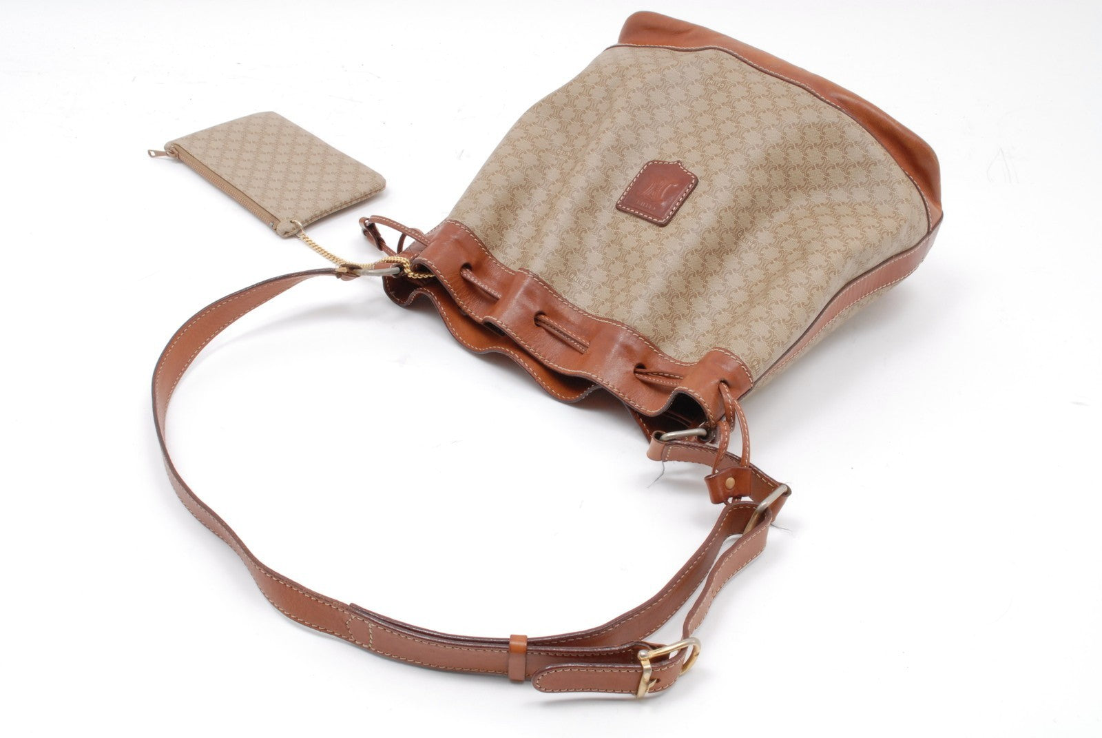 Celine Macadam Shoulder Bag - Beige, Leather
