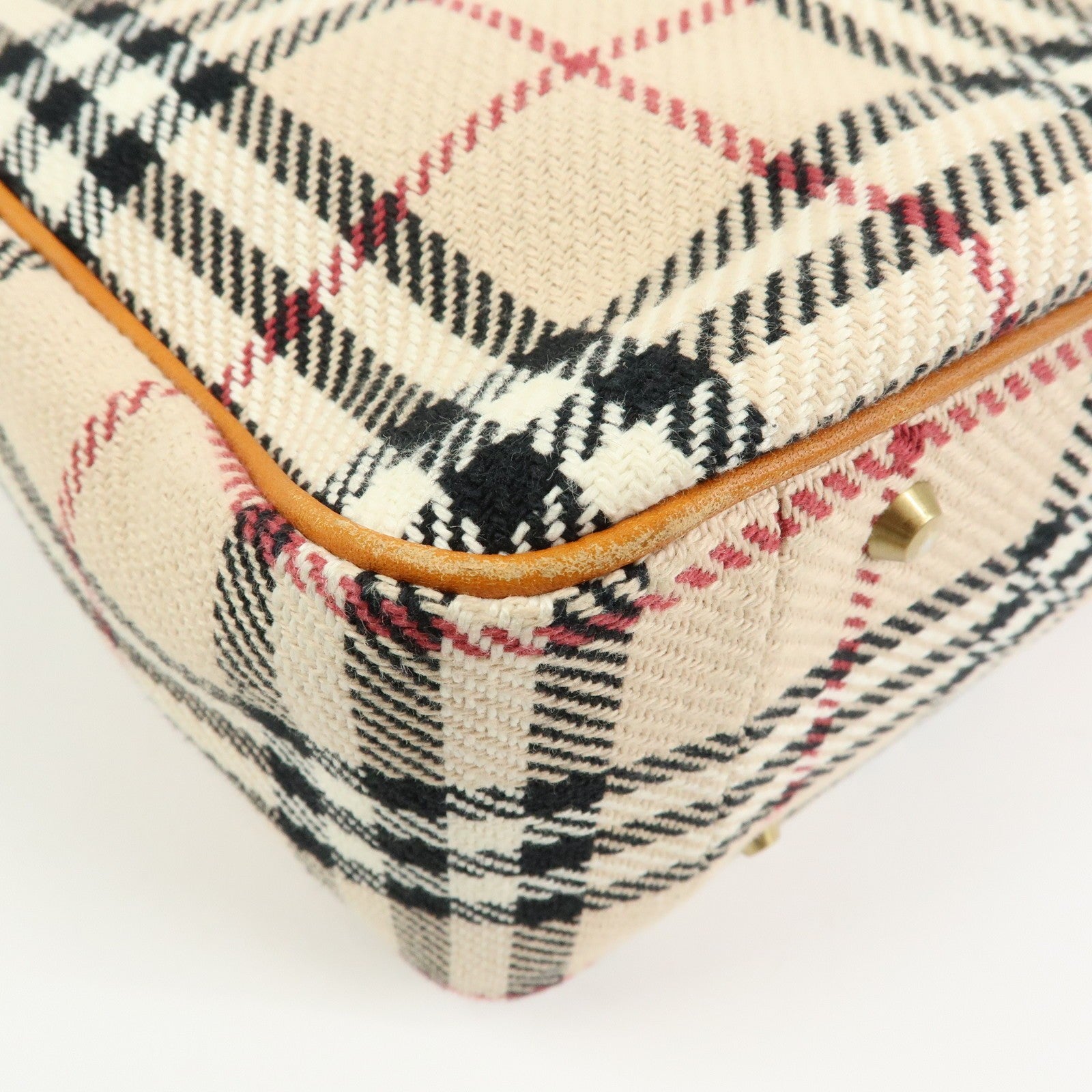 Burberry Nova Plaid Tote Bag - Beige, Canvas