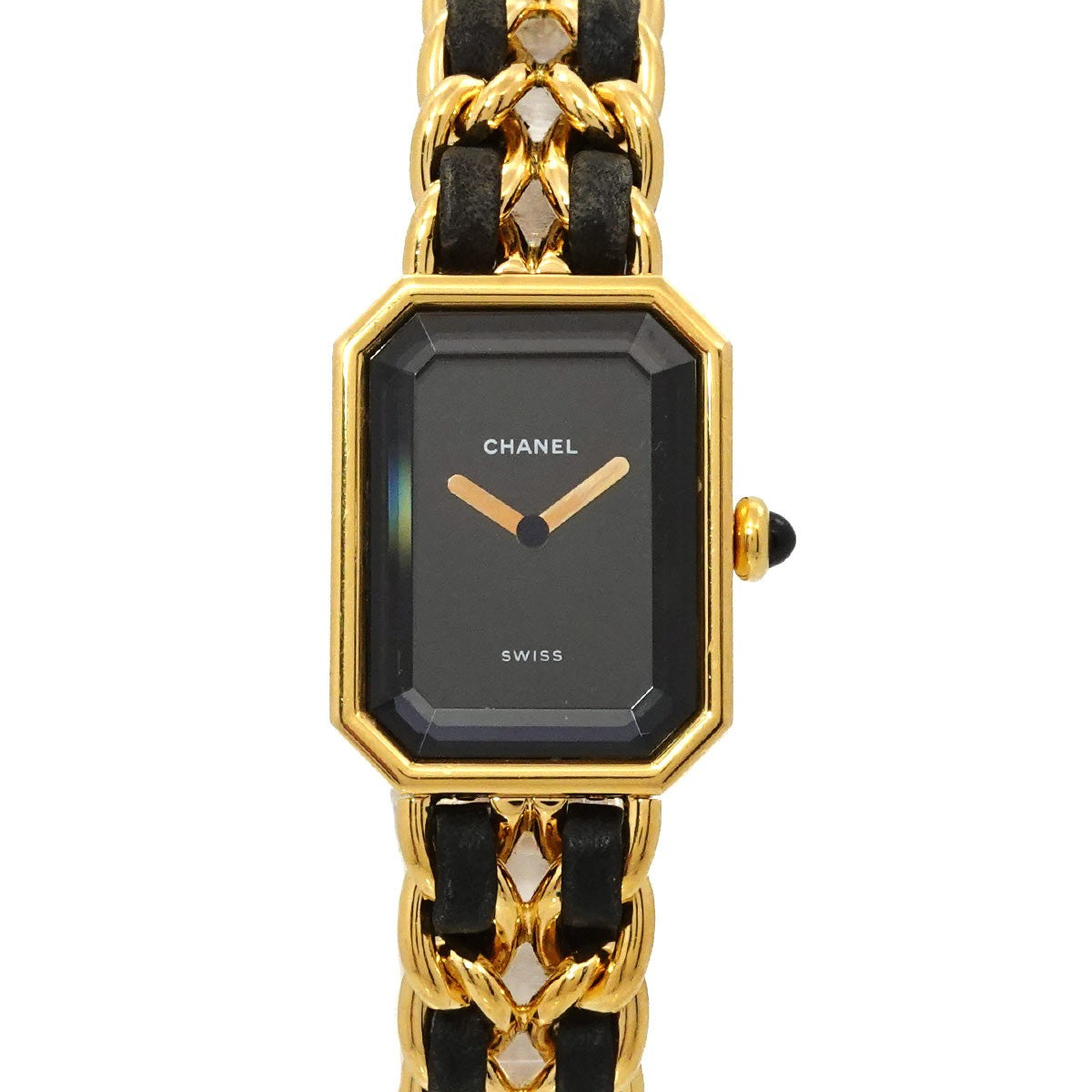 CHANEL Premiere Size L H0001 Watch - Black, Stainless steel/Leather