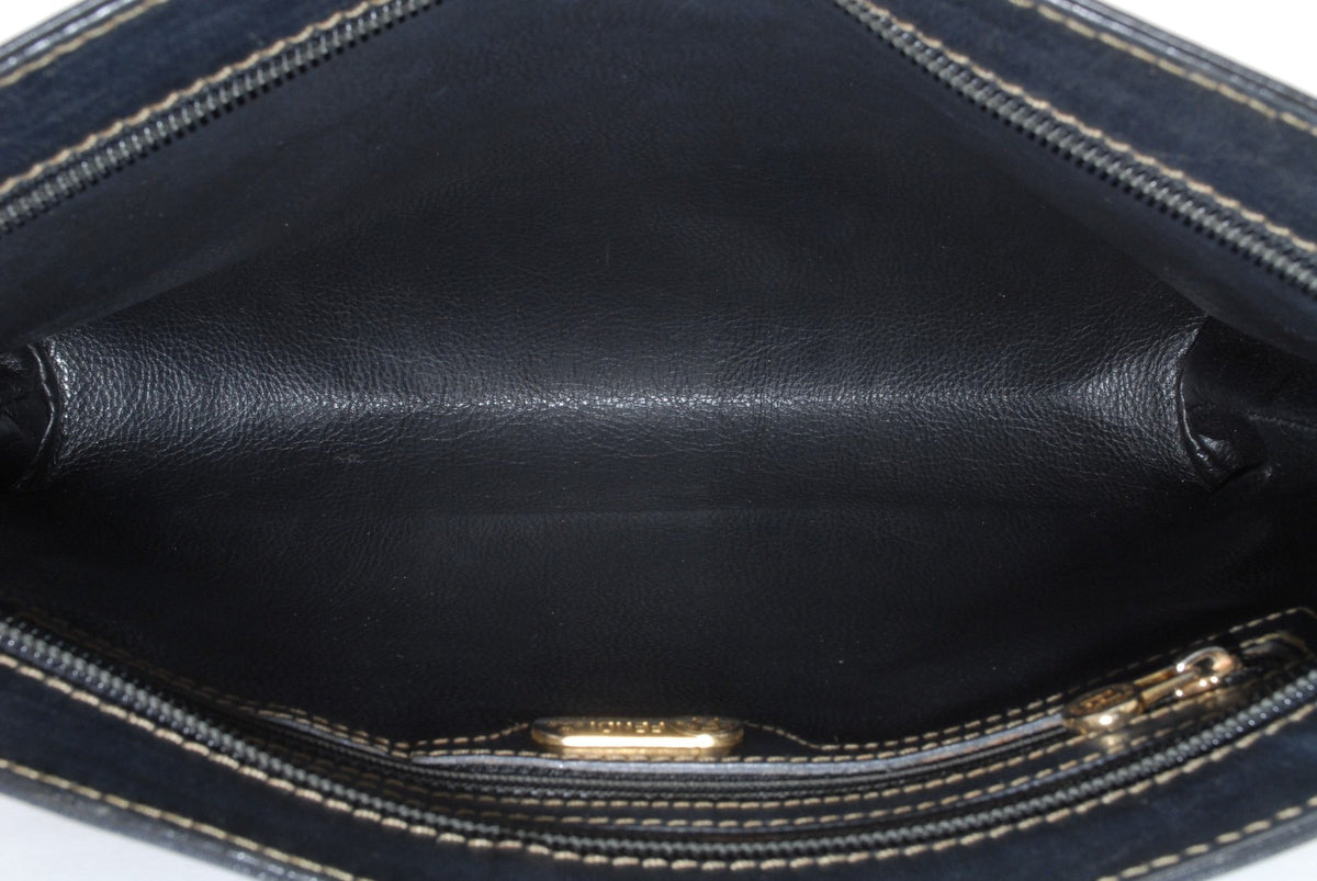 Fendi Zucca Monogram Clutch Bag - Brown, Leather