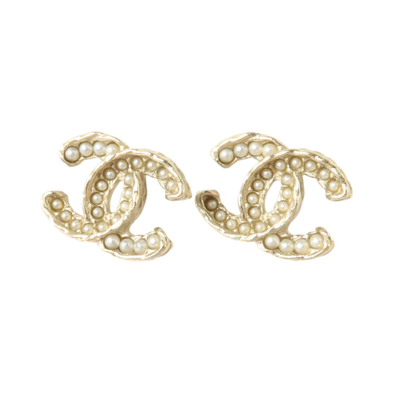 CHANEL CC Earrings - White, Other