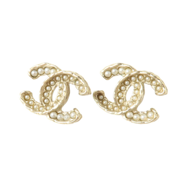 CHANEL CC Earrings - White, Other