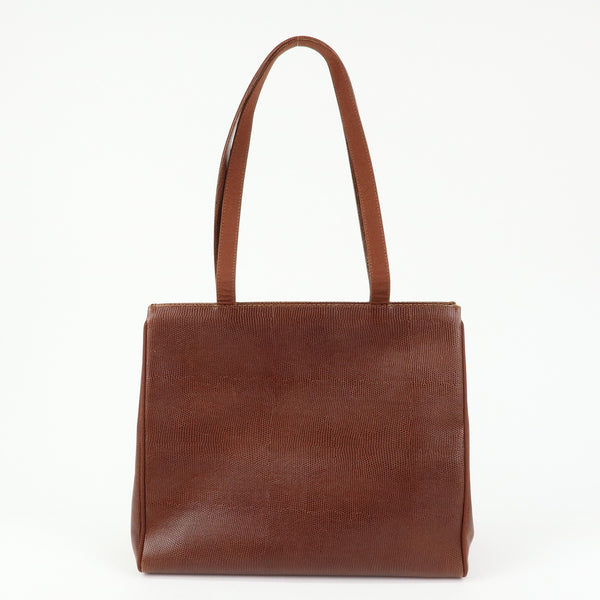 Ferragamo Vara Tote Bag - Brown, Embossed Leather