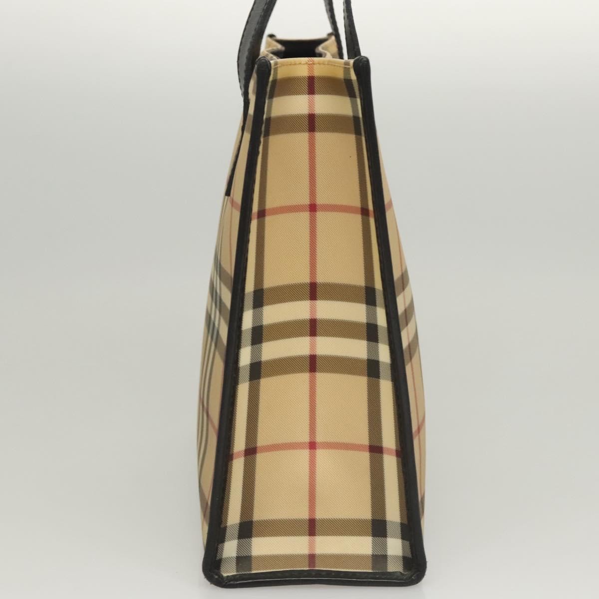 Burberry Nova Check Hand Bag - Beige/Silver/Black, PVC