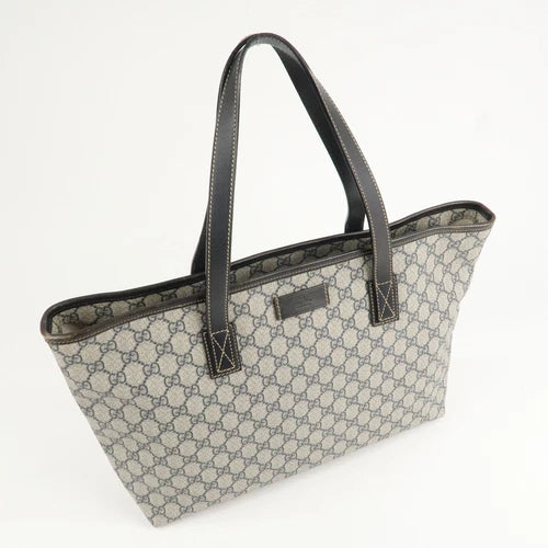 Gucci Supreme Leather Tote Bag - Beige, PVC
