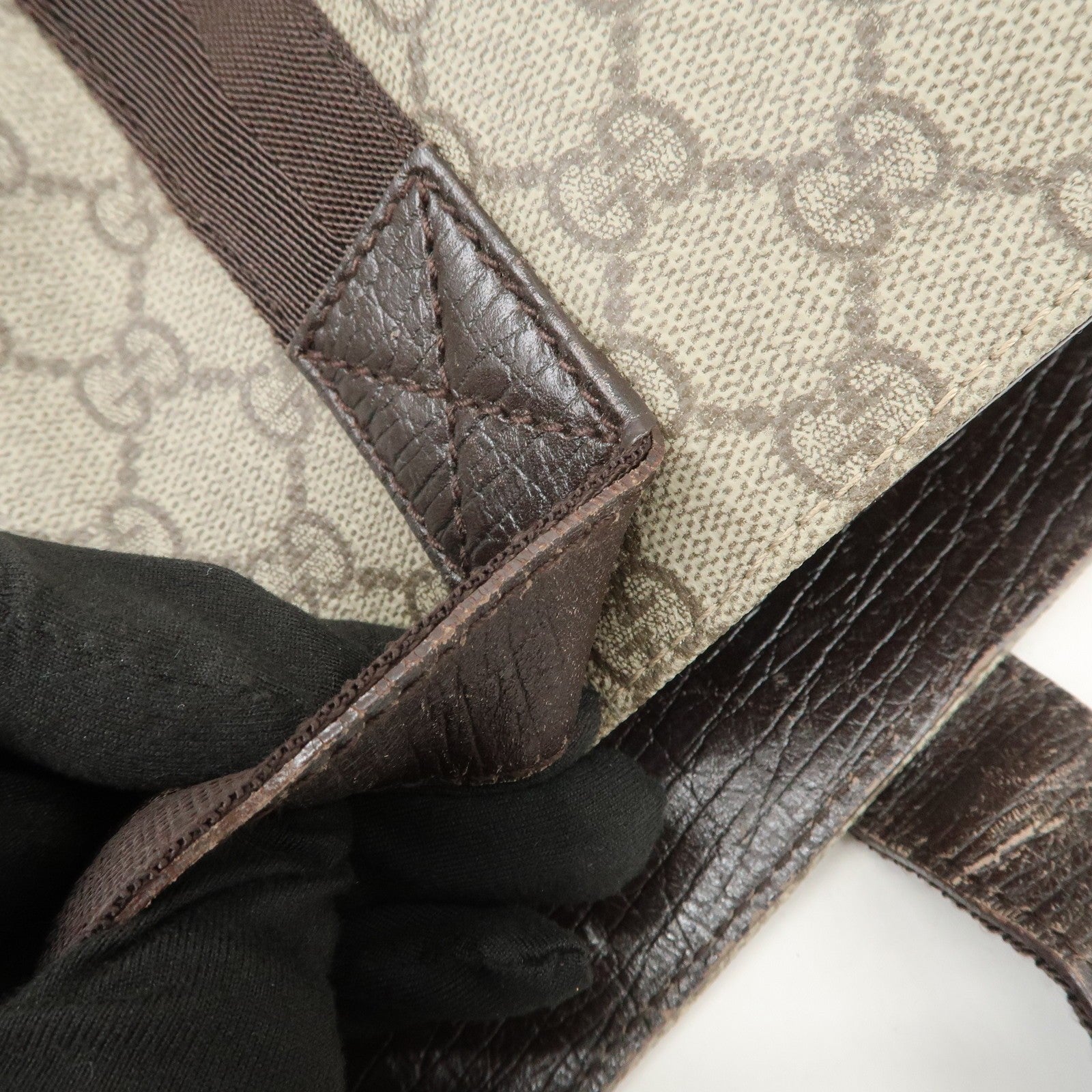 Gucci Tote Bag - Brown, GG Supreme Canvas Leather