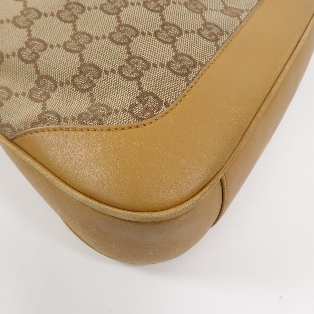 Gucci GG GHW Bamboo 2 Way Shoulder Bag - Beige, Canvas