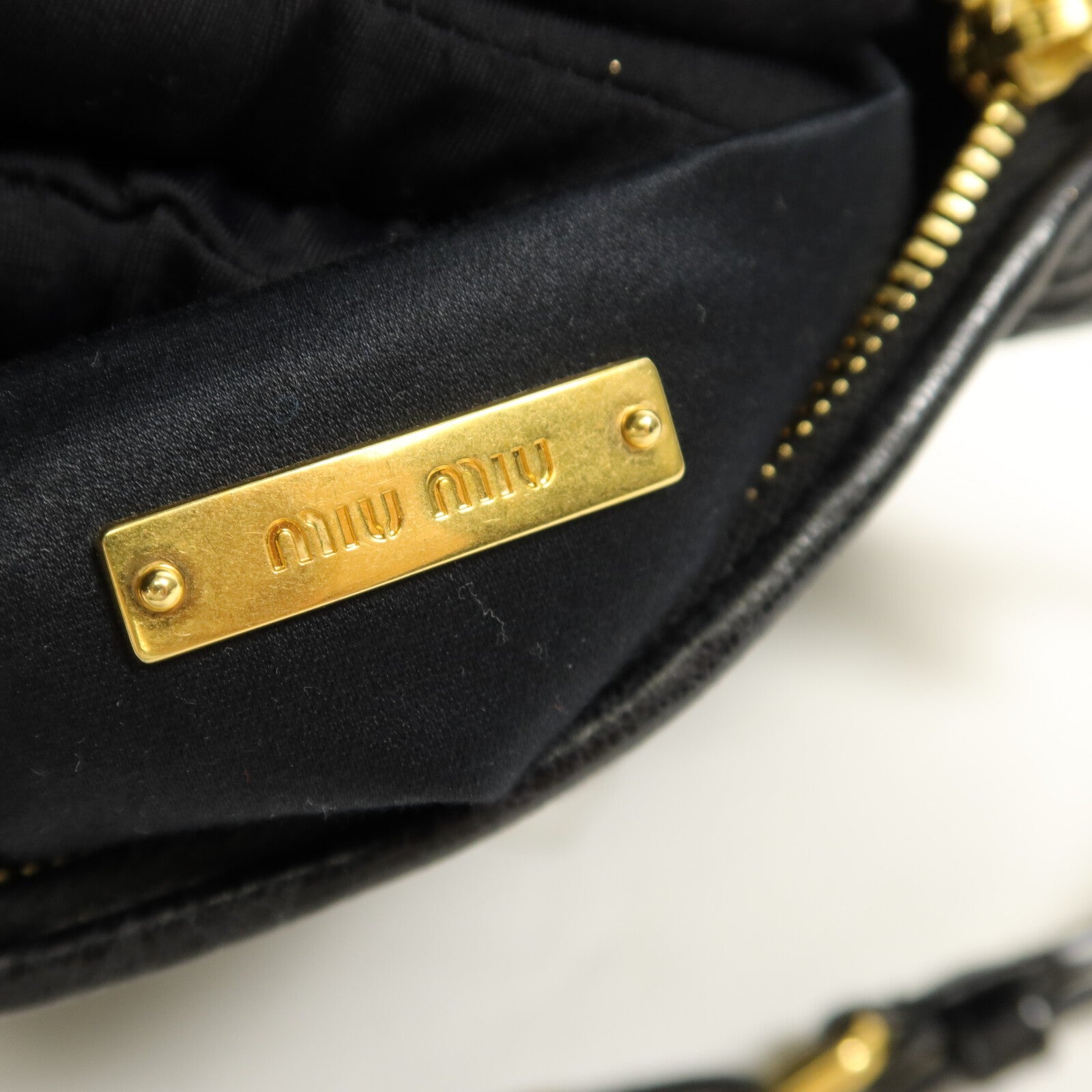 Miu Miu GHW Shoulder Bag - Black, Lambskin Leather