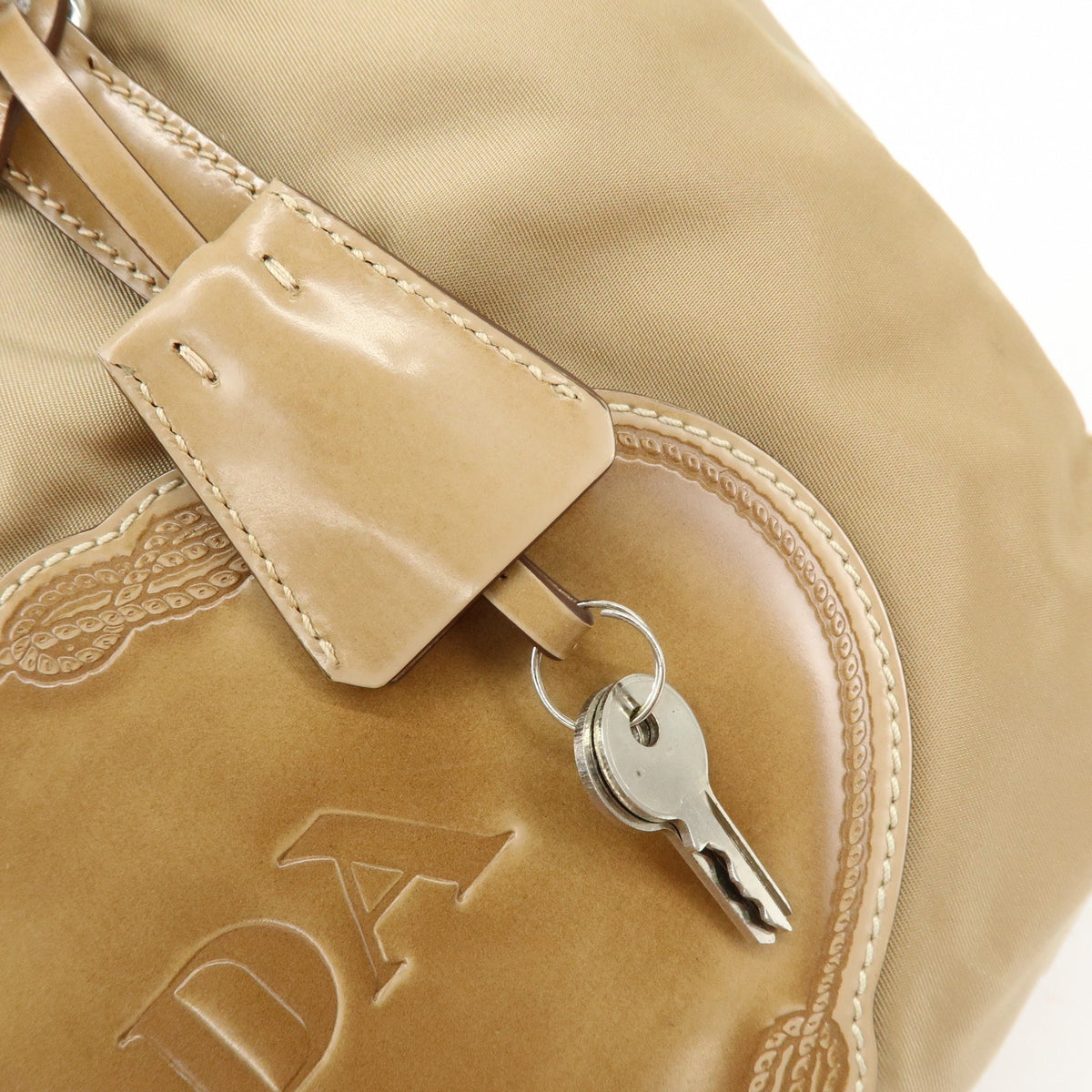 Prada Shoulder Bag - Beige, Nylon and Leather
