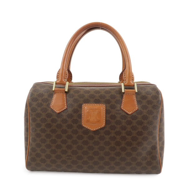 Celine Macadam Boston Hand Bag - Brown, PVC Leather