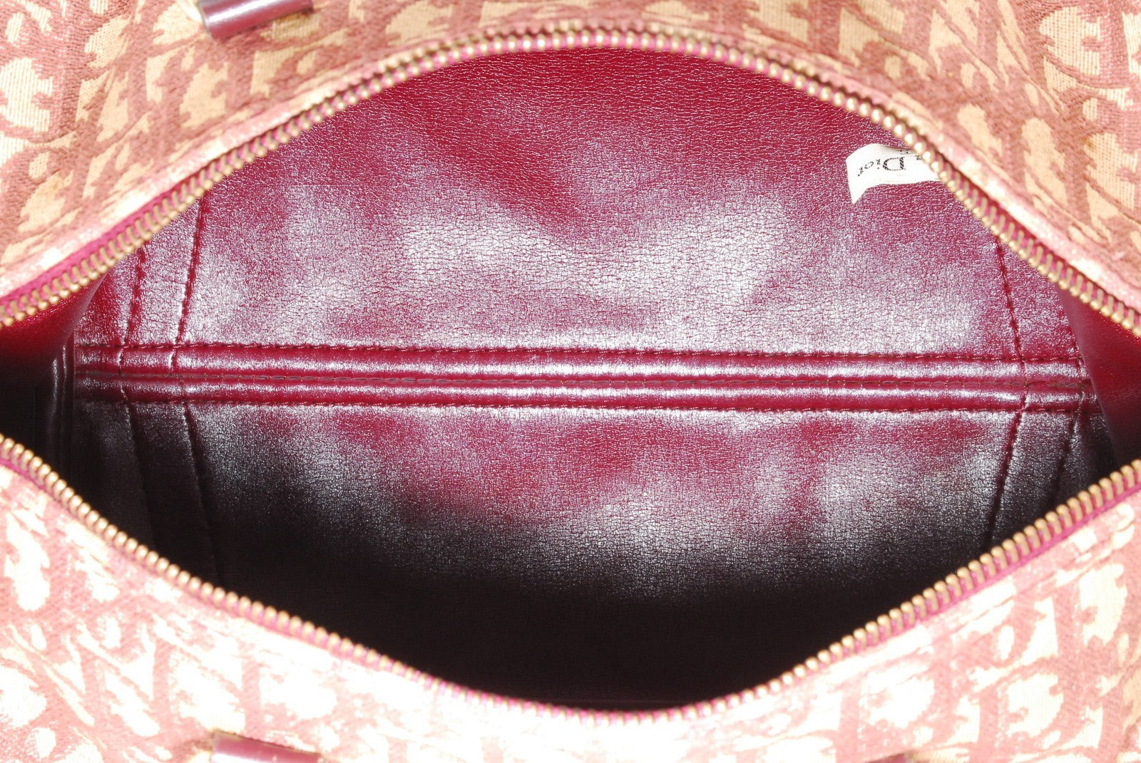 Christian Dior Trotter Boston Handbag - Red Bordeaux, Canvas